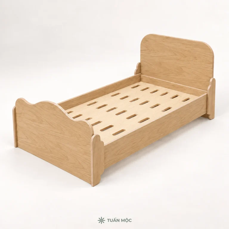 Giường trẻ em lượn sóng bằng gỗ Plywood