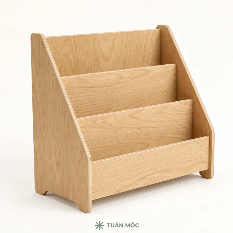 Kệ sách Montessori cho bé bằng gỗ Plywood